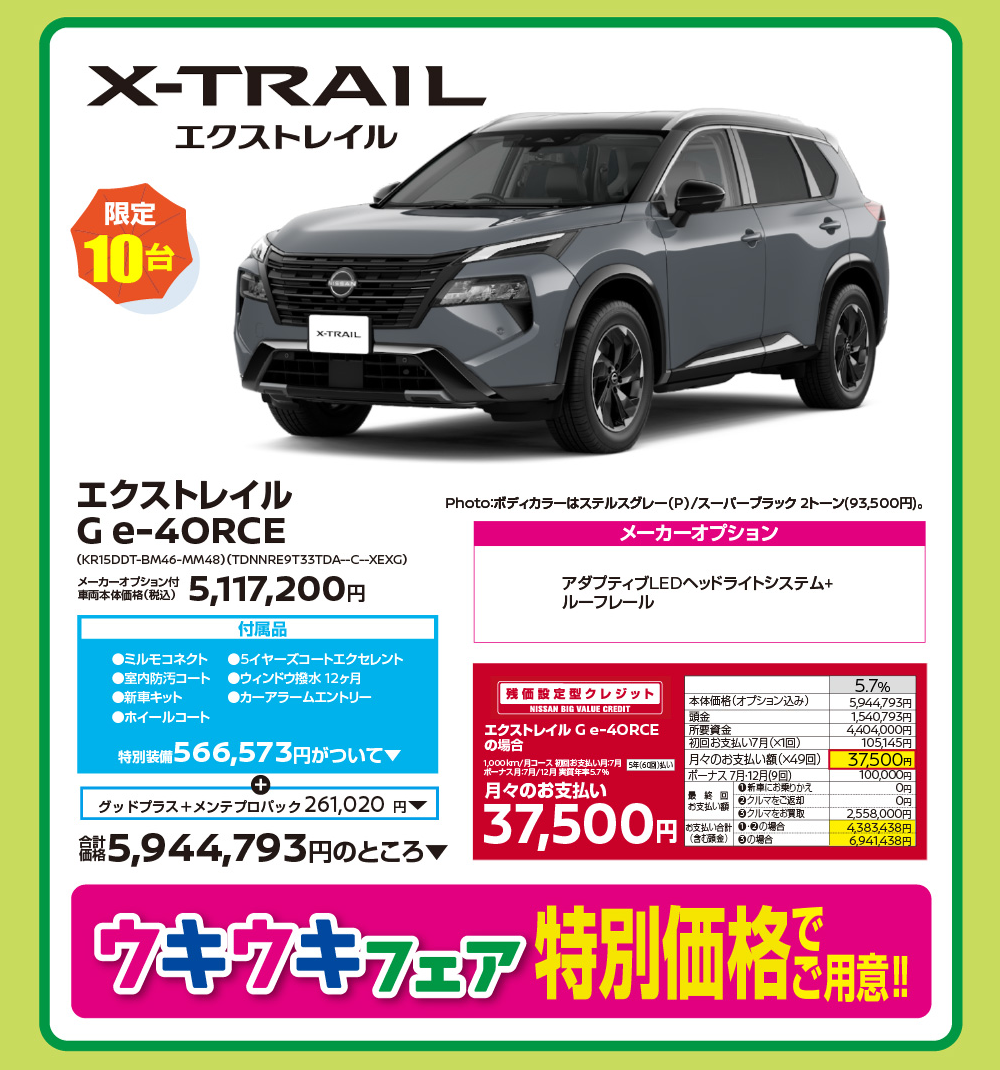 エクストレイル 限定10台